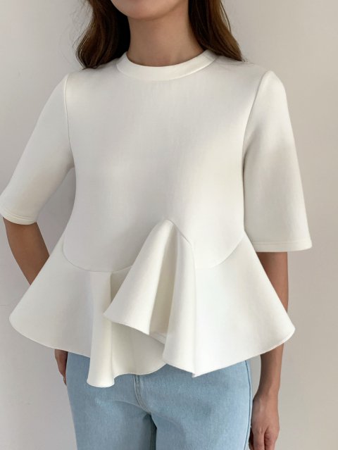 ASYMMETRY PEPLUM TOPS