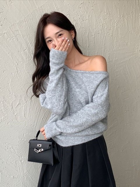  RE ORDEROFF SHOULDER VOLUME KNIT TOPS