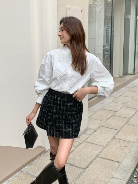 BOSOM LACE BLOUSE TOPS