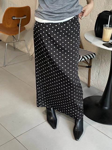 DOT I LINE MAXI SKIRT