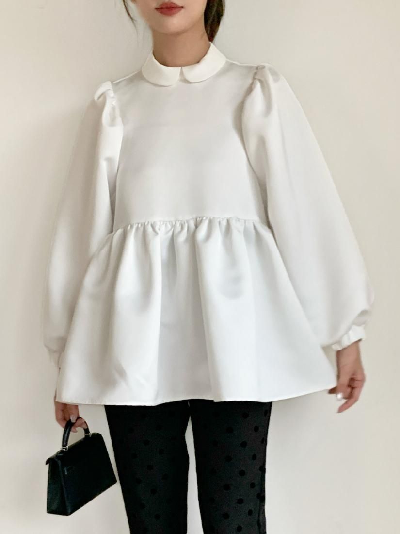RE ORDER】CLARISSE PEARL BUTTON TOPS LONG - BIRTHDAY BASH