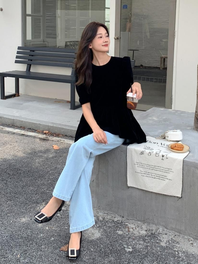 SALLY VELOR ASYMMETRY PEPLUM TOPS - BIRTHDAY BASH