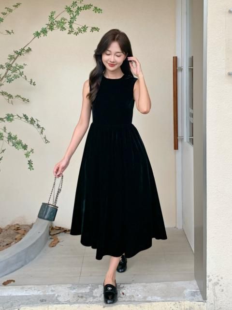 SALLY VELOR BALLOON DRESS