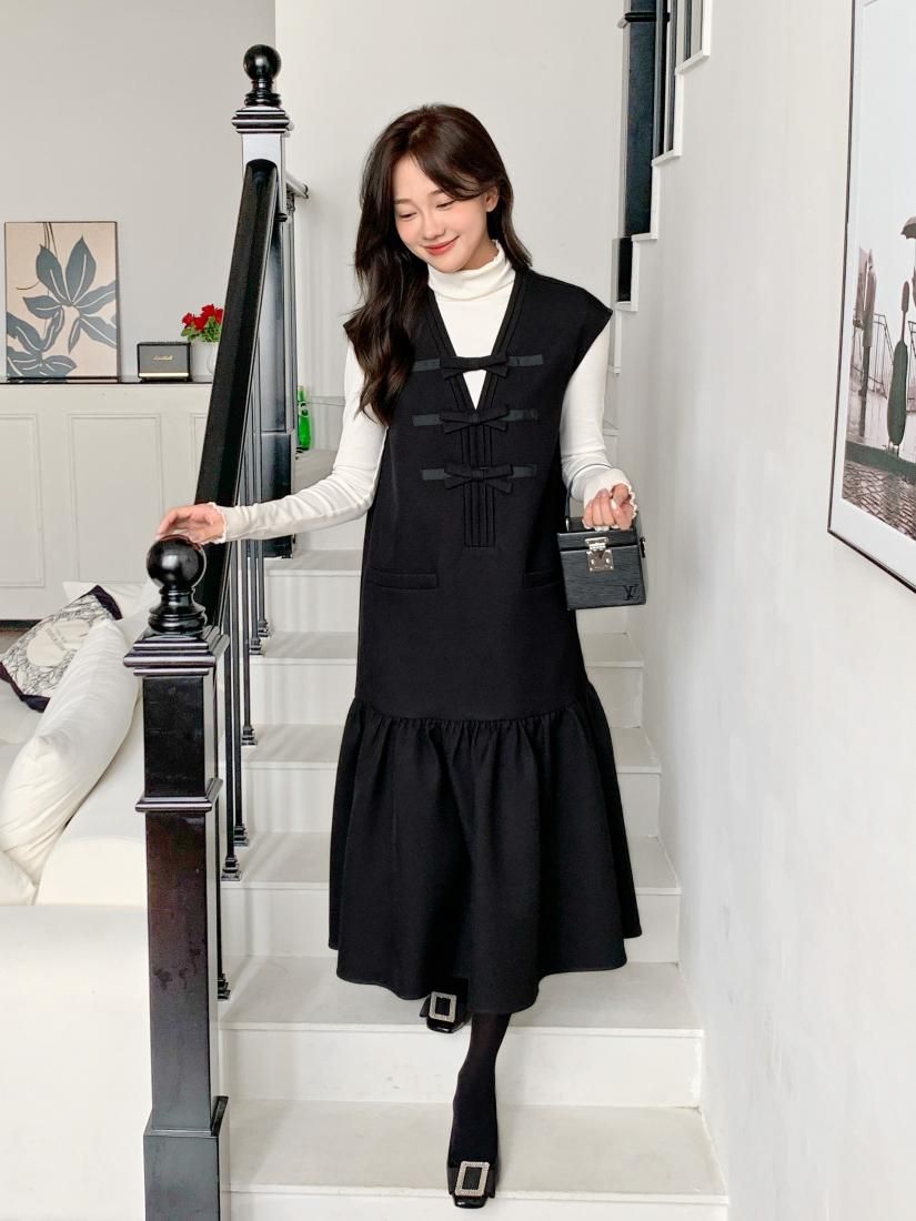 注目ショップ・ブランドのギフト TRIPLE RIBBON PEPLUM DRESS - BIRTHDAY BASH ワンピース