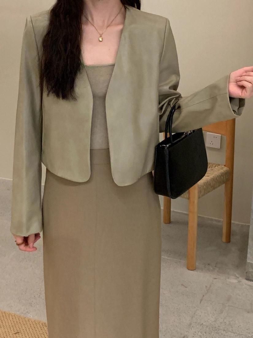 【バースデーバッシュ】NO COLLAR BORDER JACKET SHAGGY NO COLLAR JACKET - BIRTHDAY BASH