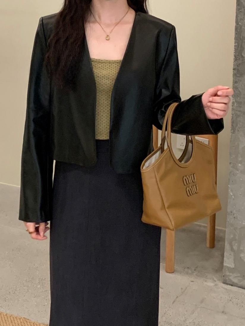 【バースデーバッシュ】NO COLLAR BORDER JACKET SHAGGY NO COLLAR JACKET - BIRTHDAY BASH