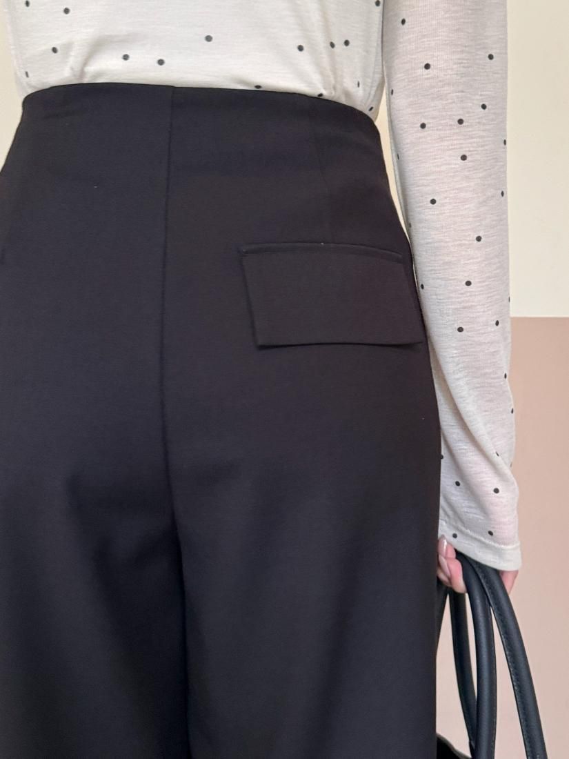 BELT TUCK WIDE PANTS - BIRTHDAY BASH