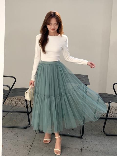 TULLE TIERED VOLUME SKIRT