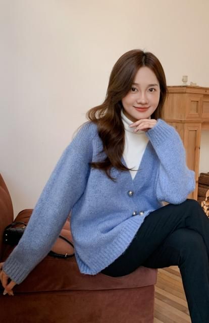 METAL BUTTON CARDIGAN