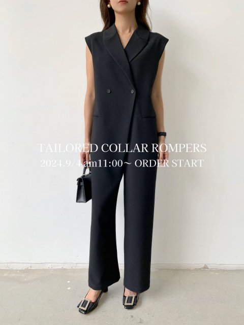 9/4 am11:00 ORDER STARTTAILORED COLLAR ROMPERS