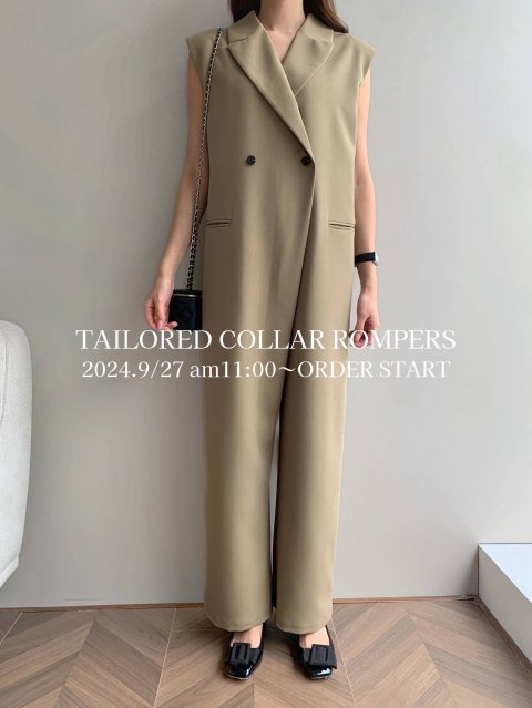 9/27 am11:00 ALL COLOR ORDER STARTTAILORED COLLAR ROMPERS