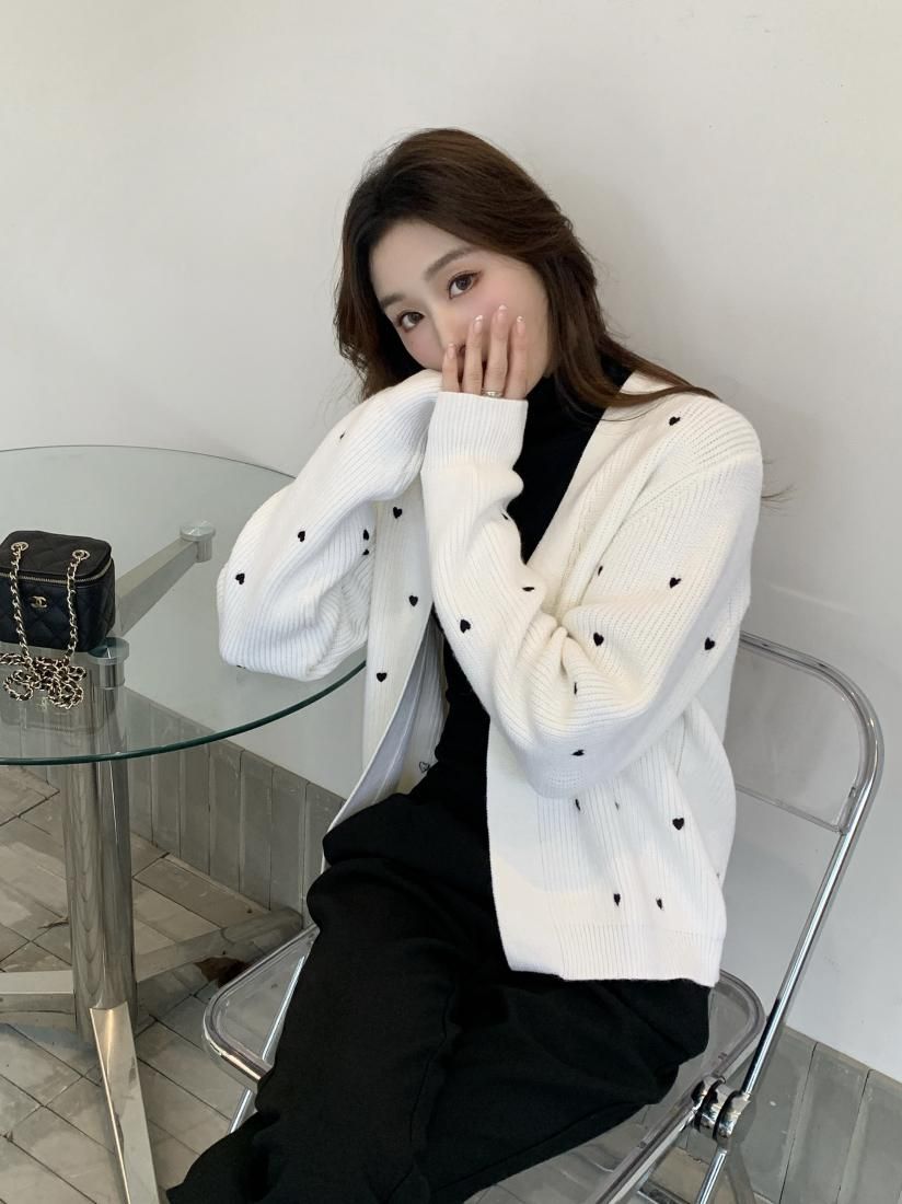 HEART DOT KNIT CARDIGAN - BIRTHDAY BASH