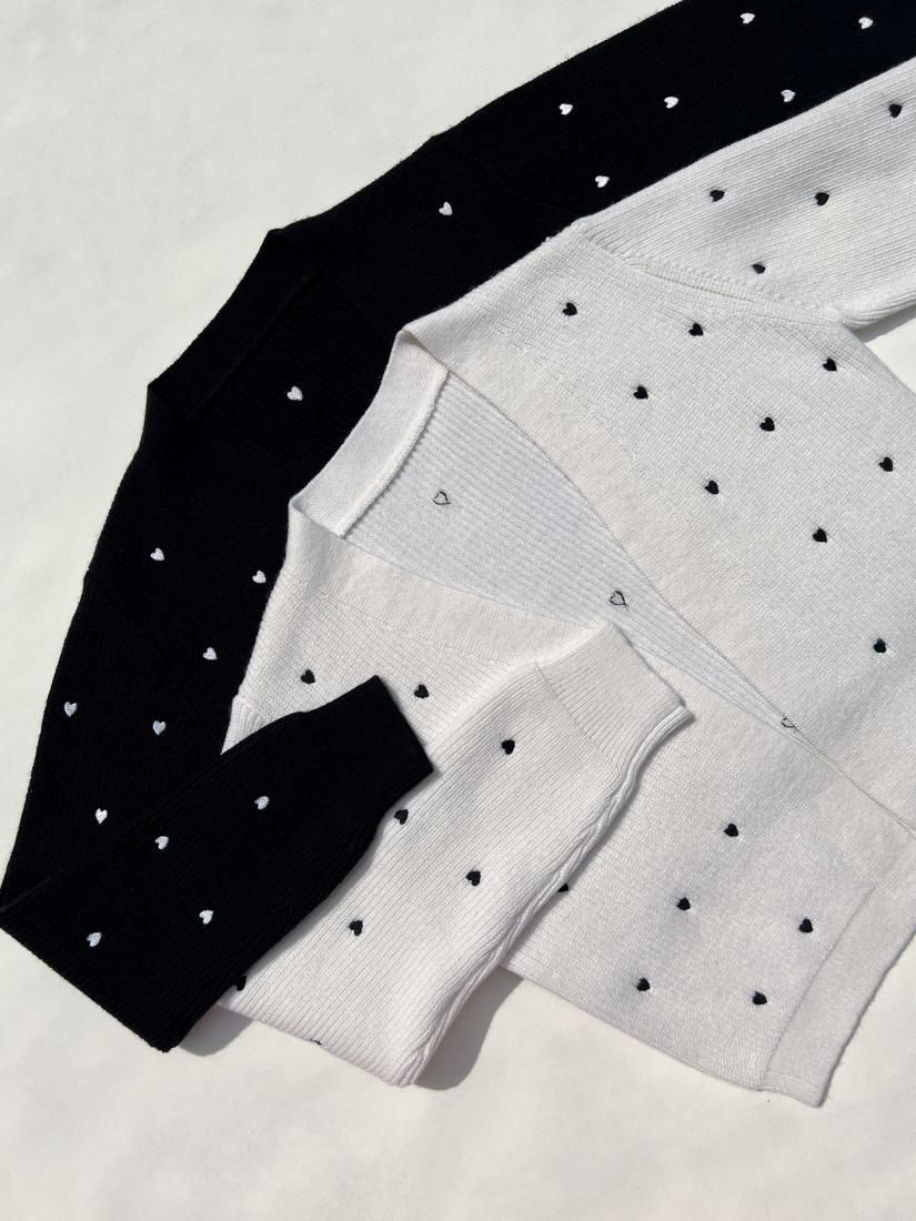 HEART DOT KNIT CARDIGAN - BIRTHDAY BASH