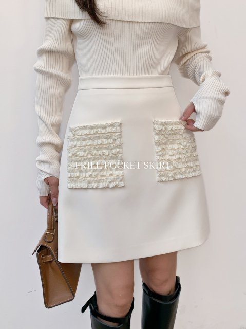 FRILL POCKET SKIRT