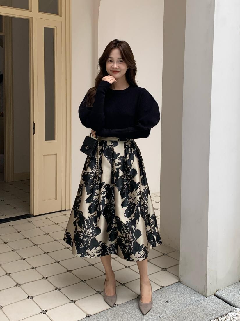 FLOUR VOLUME FLARE SKIRT - BIRTHDAY BASH