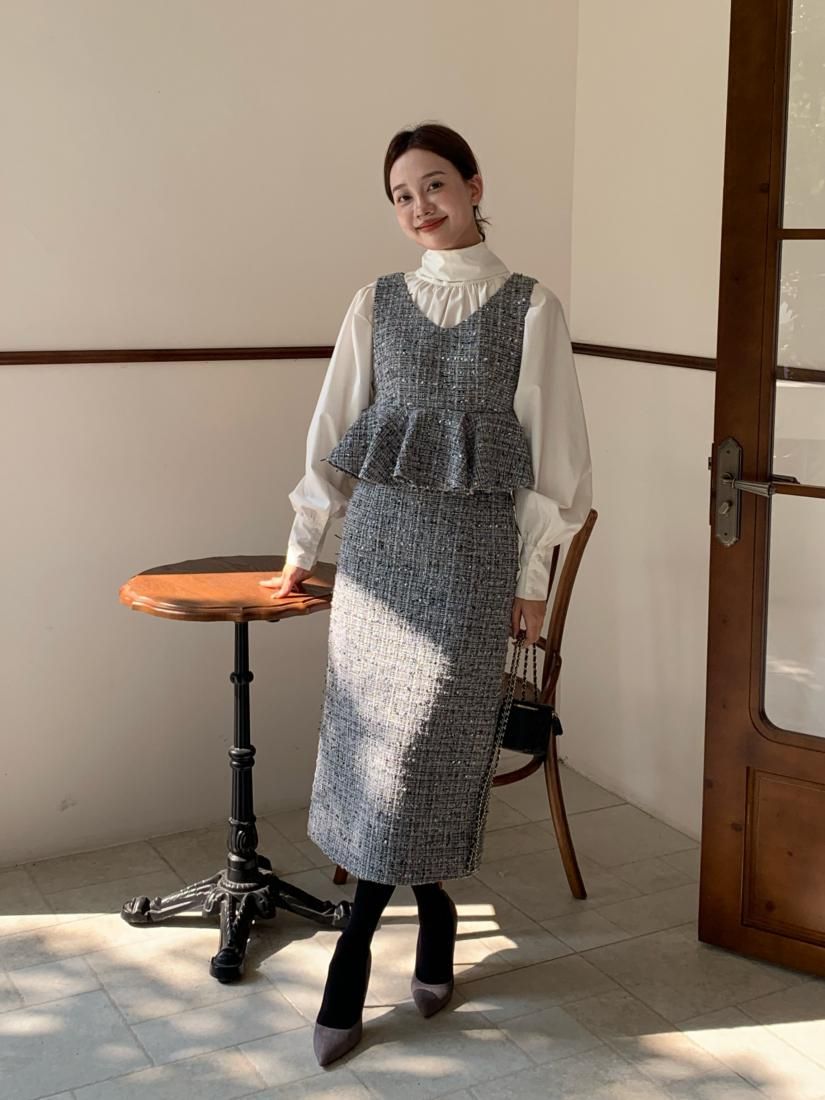 ENFOLD - 新品＊ ENFOLD・希少・SCALLOPED JUMPER-SKIRTの通販