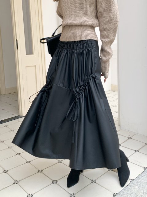 DROST RIBBON LEATHER SKIRT