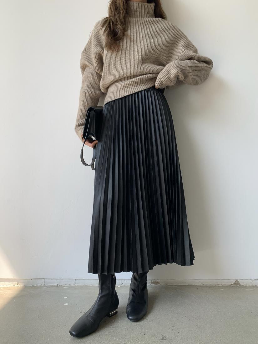 BB LEATHER PLEATS SKIRT - BIRTHDAY BASH BB LEATHER PLEATS SKIRT - BIRTHDAY BASH