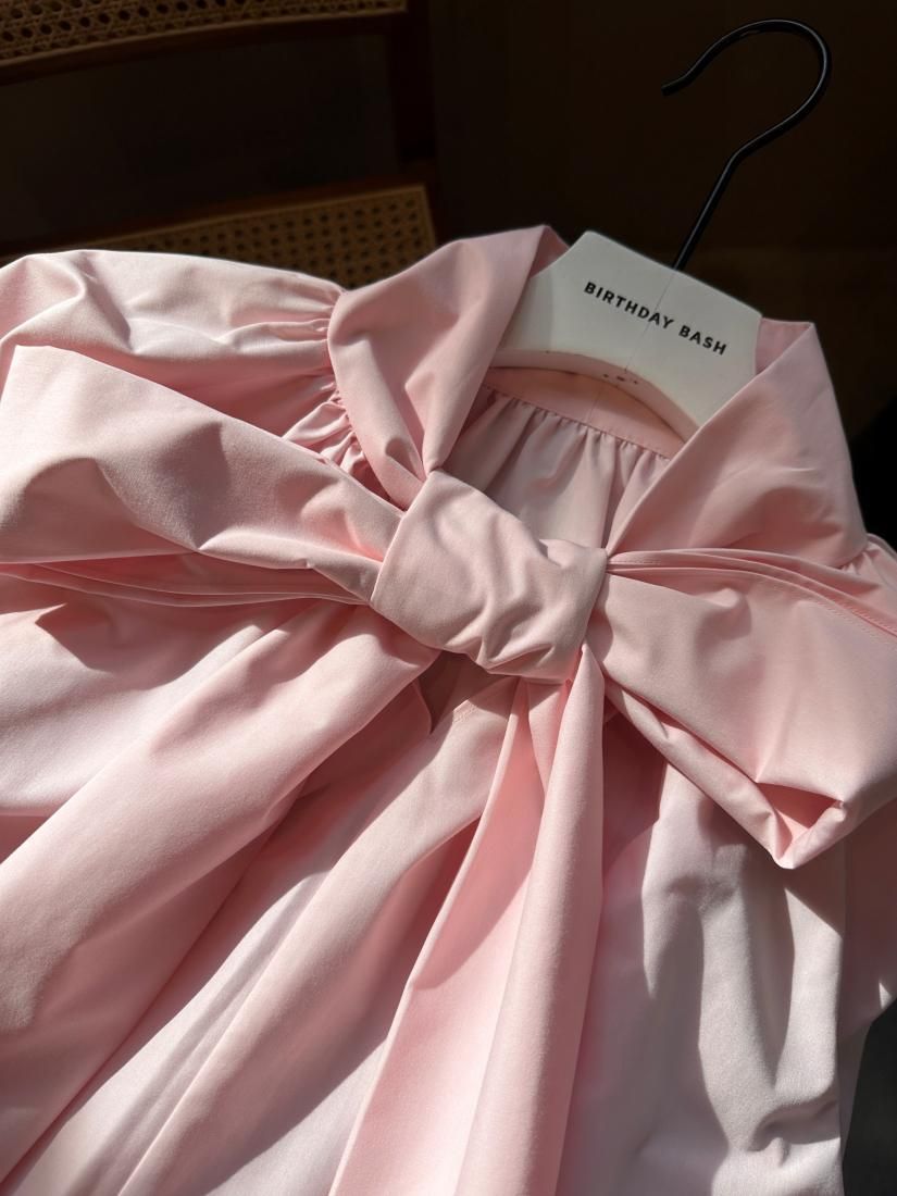 BIG RIBBON 2WAY SHIRTS PINK - BIRTHDAY BASH