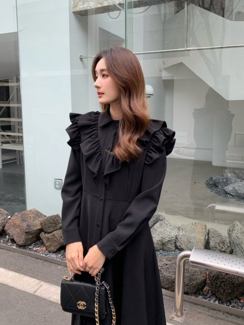 FRILL BLOUSE DRESS