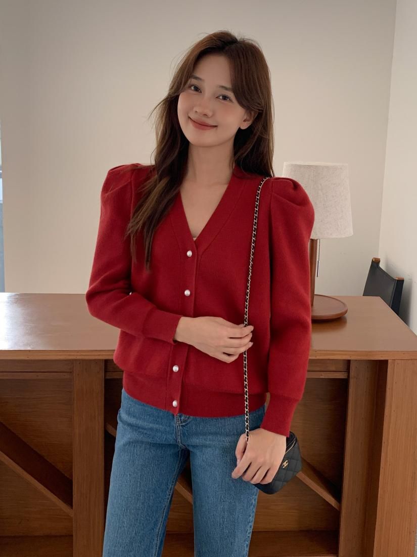 Bibiy effie puff cardigan ビビィ カーディガン