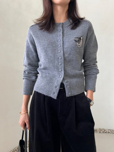 KR CREW NECK LIB CARDIGAN