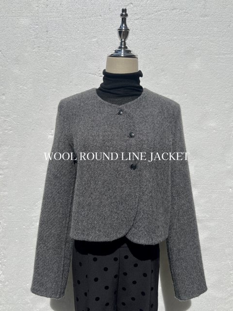 WOOL ROUND LINE JACKET