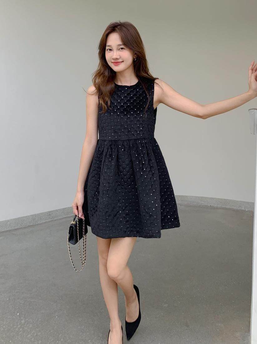 LIONA VELOR QUILTING BIJOU DRESS - BIRTHDAY BASH