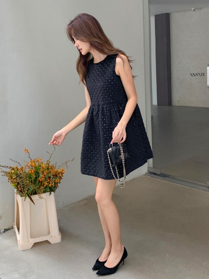 LIONA VELOR QUILTING BIJOU DRESS - BIRTHDAY BASH