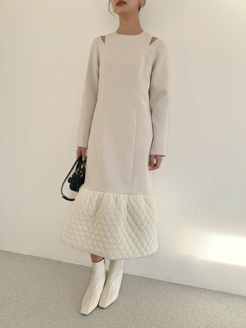 BIRTHDAY BASH ワンピース CUT OFF QUILTING DOCKING DRESS - BIRTHDAY BASH