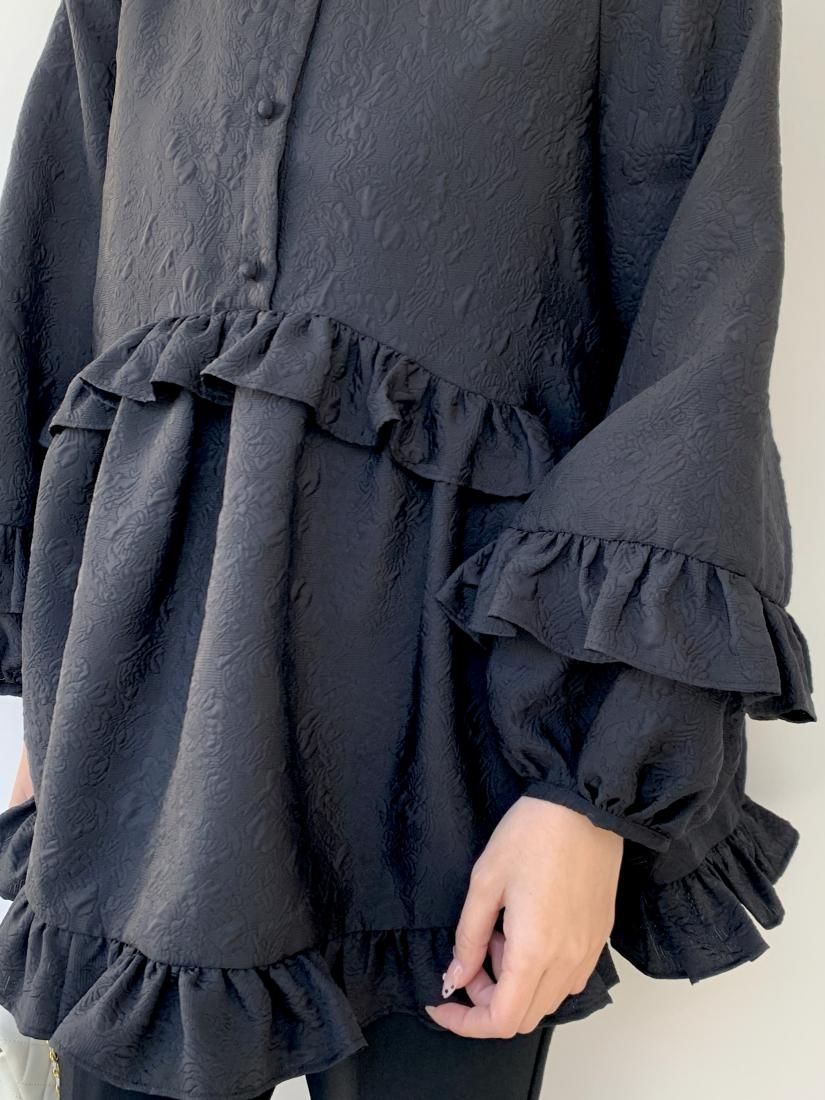 JACQUARD FRILL A LINE TOPS - BIRTHDAY BASH