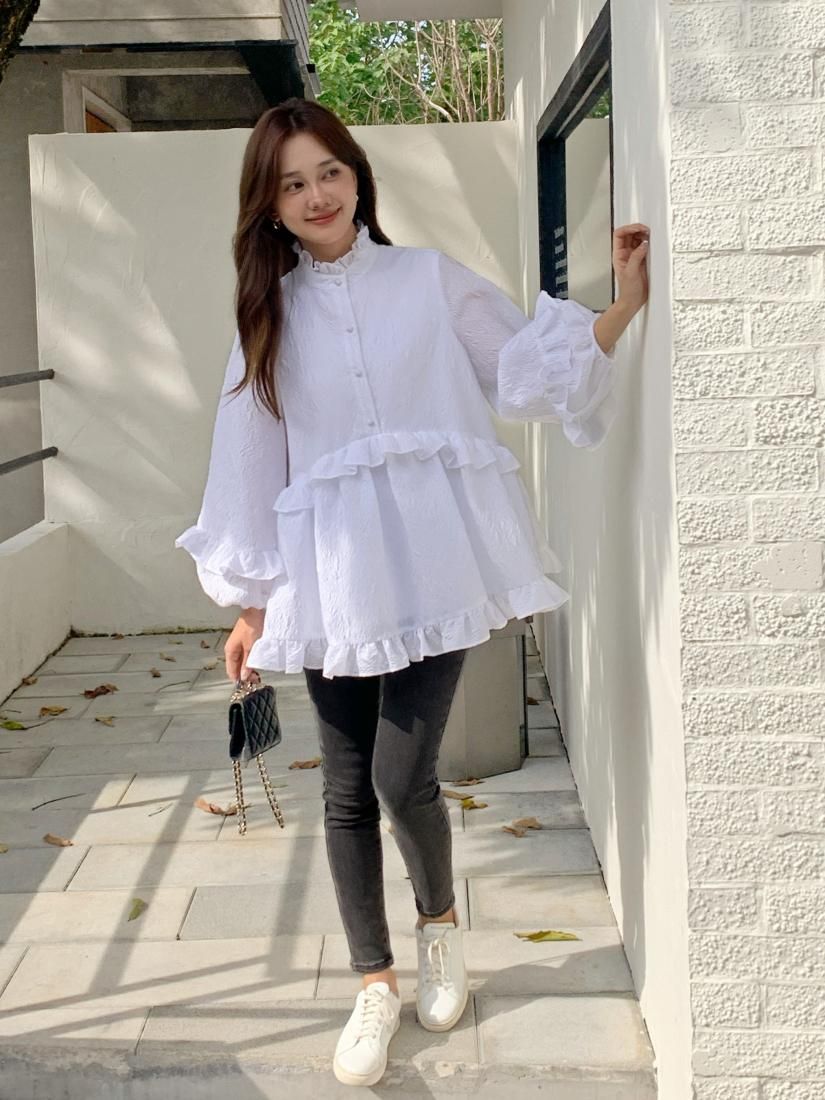 バースデーバッシュ　ジャガードフリル　Ａライントップス JACQUARD FRILL A LINE TOPS - BIRTHDAY BASH