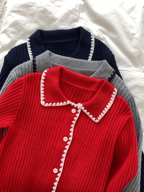 KR BICOLOR KNIT CARDIGAN