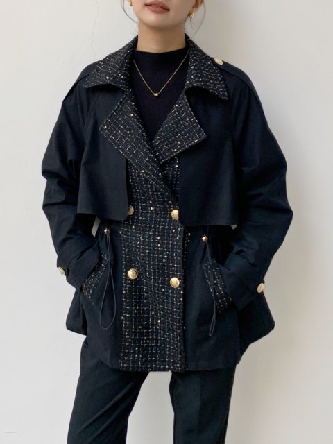 RE ORDERTWEED DOCKING TRENCH COAT