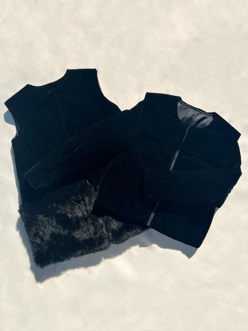 BACK RIBBON FUR VEST - BIRTHDAY BASH