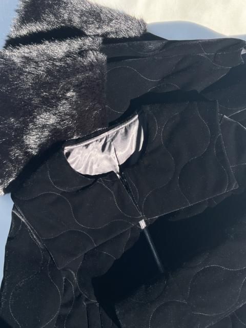 VELOUR QUILTING COLLAR JACKET