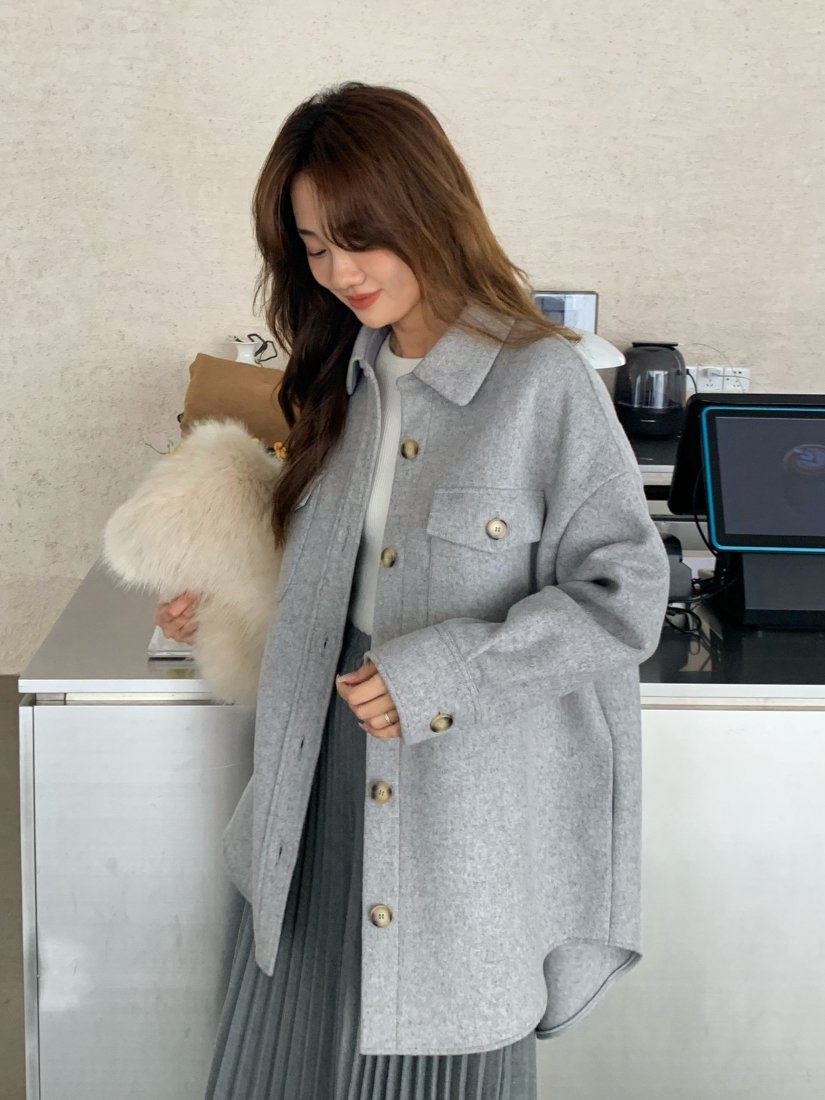 OVER WOOL LIGHT SHIRT COAT - BIRTHDAY BASH