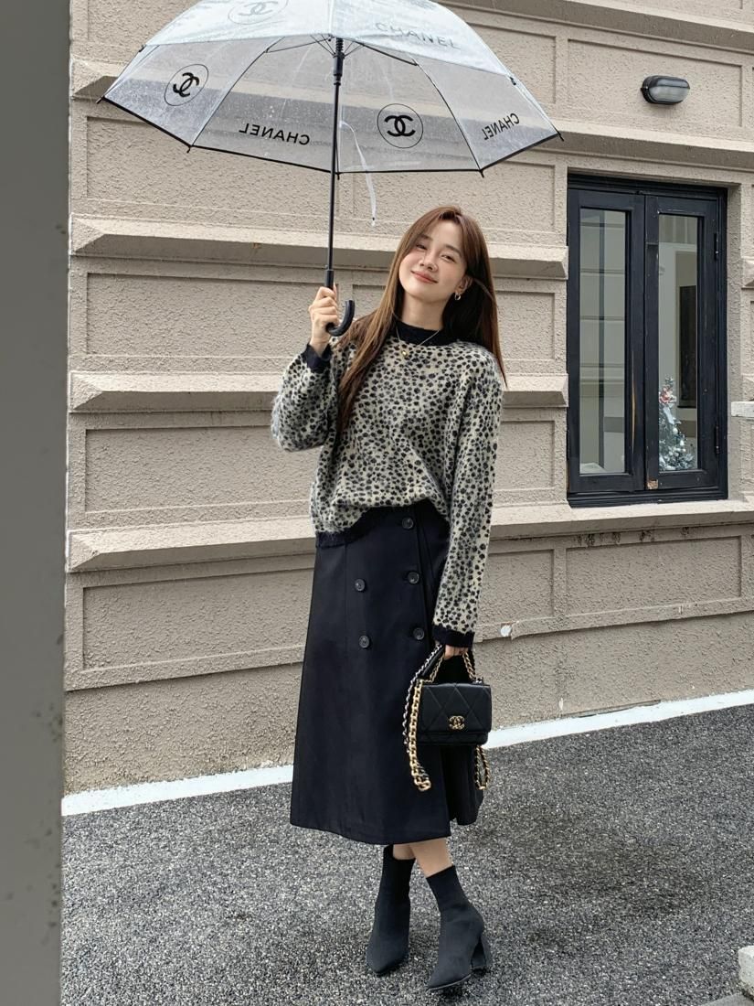 バースデーバッシュ　ファーカラーマント LEOPARD SHAGGY KNIT TOPS - BIRTHDAY BASH