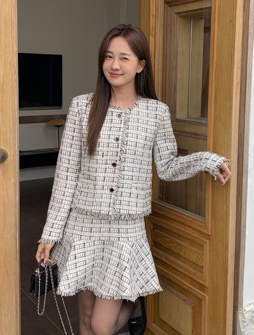 LILY TWEED FRINGE JACKET - BIRTHDAY BASH