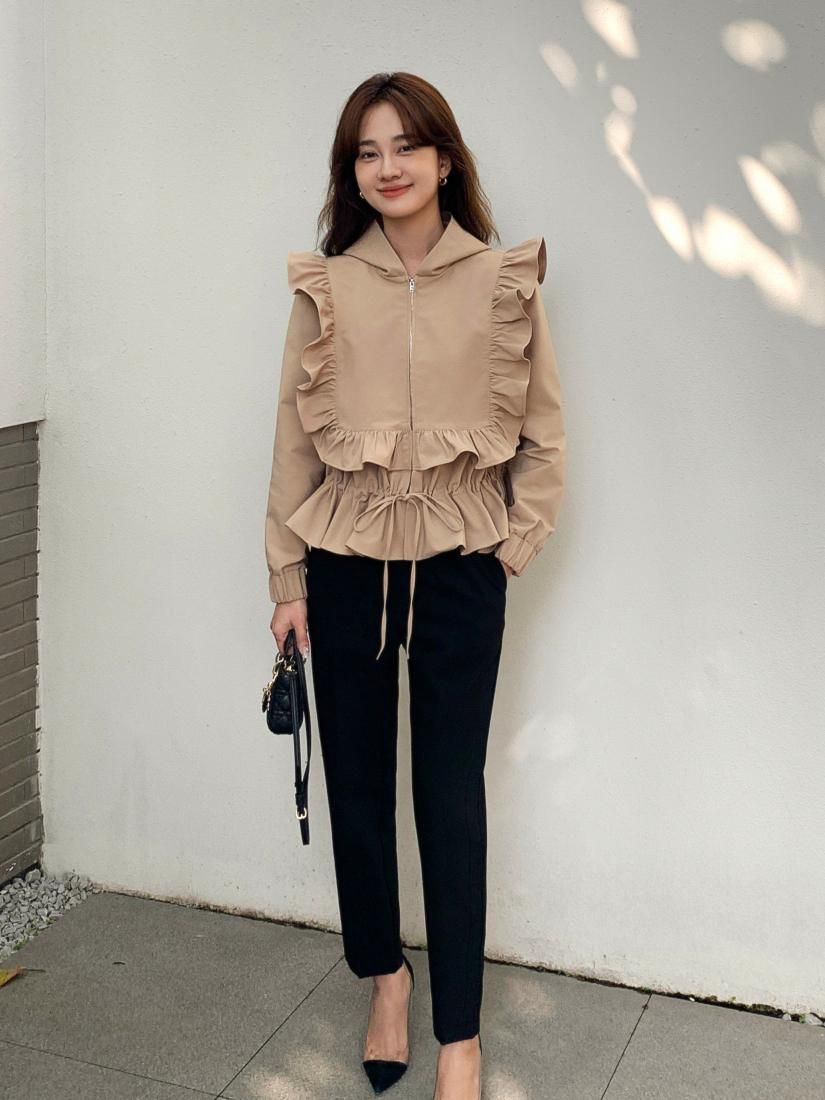BB FRILL ZIPPER HOODIE JUMPER - BIRTHDAY BASH