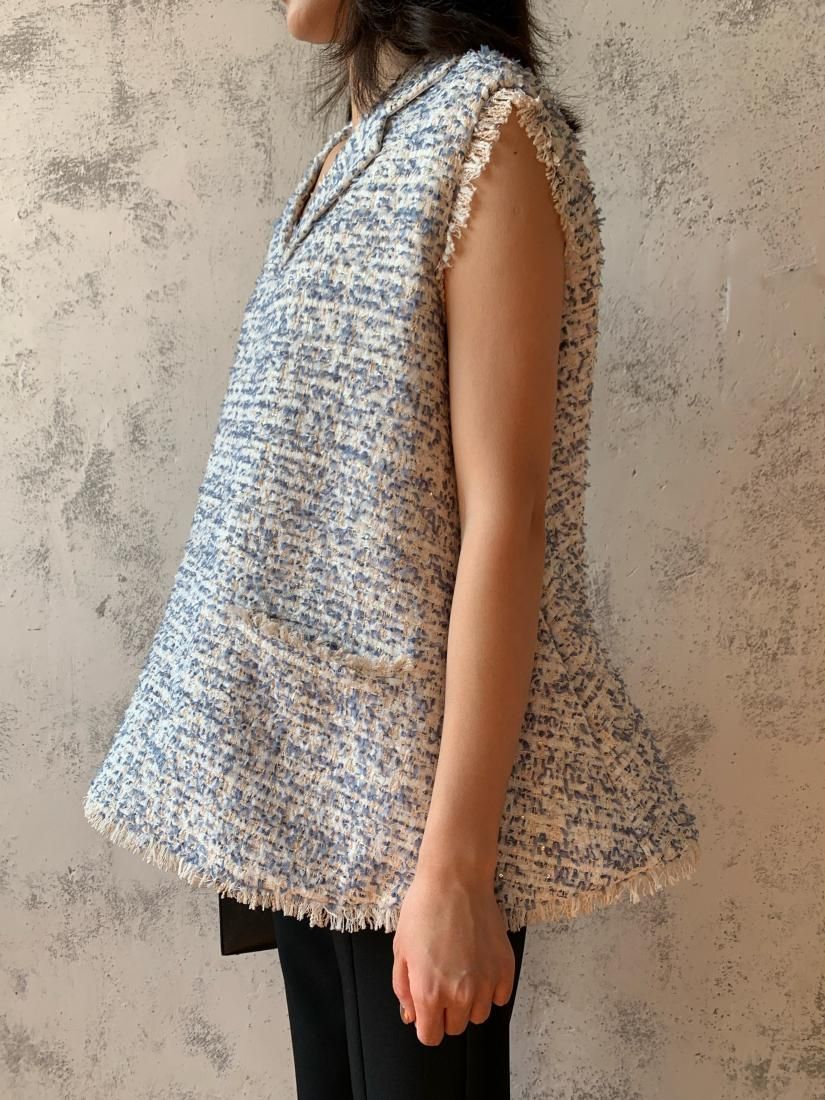 TWEED A LINE COLLAR TOPS - BIRTHDAY BASH