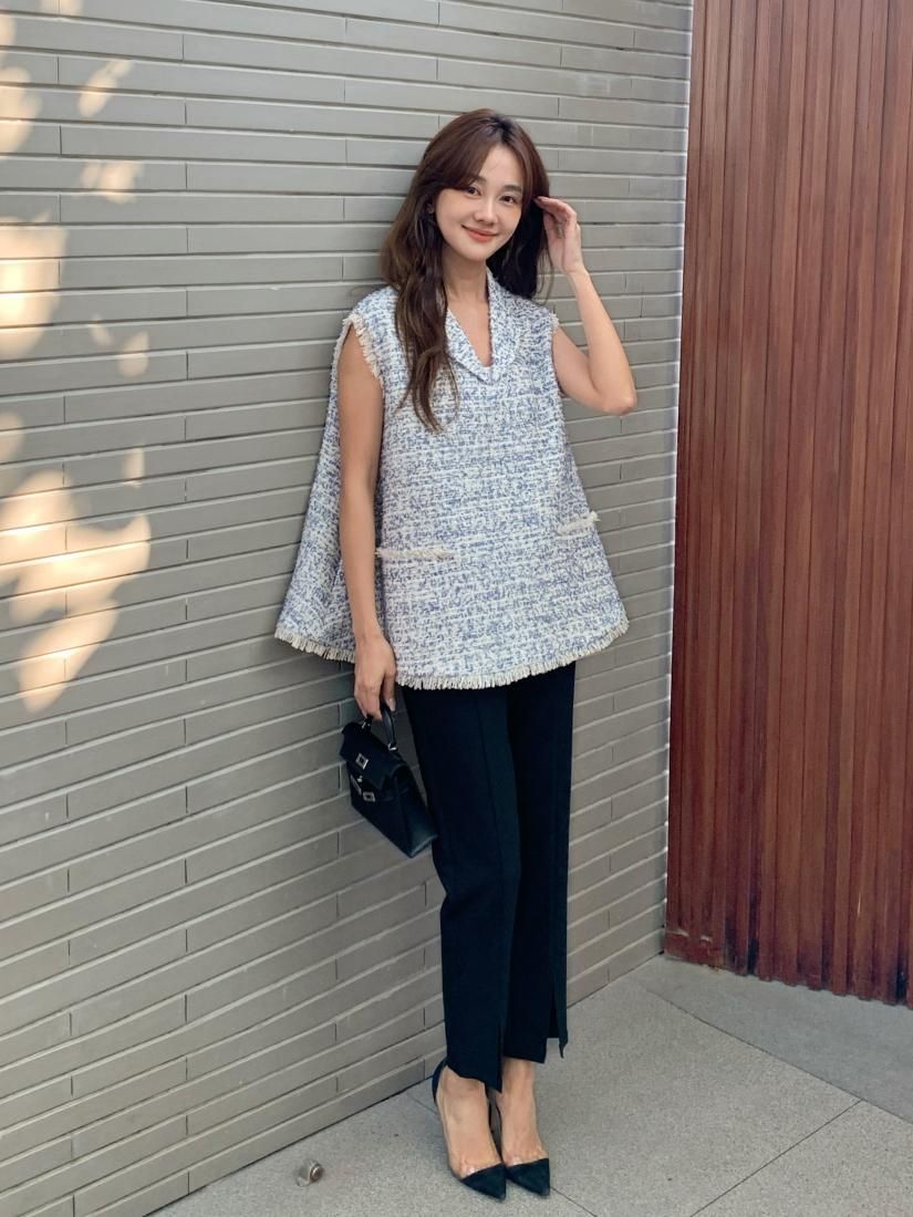 バースデーバッシュ TWEED ALINE TOPS ツイードAライントップス