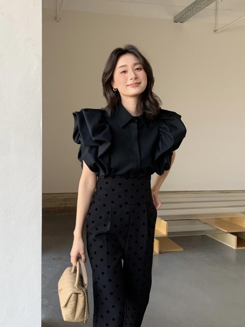 birthdaybash フリルスリーブシャツトップス 美人百花掲載 LILIY FLOWER FRILL TOPS - BIRTHDAY BASH