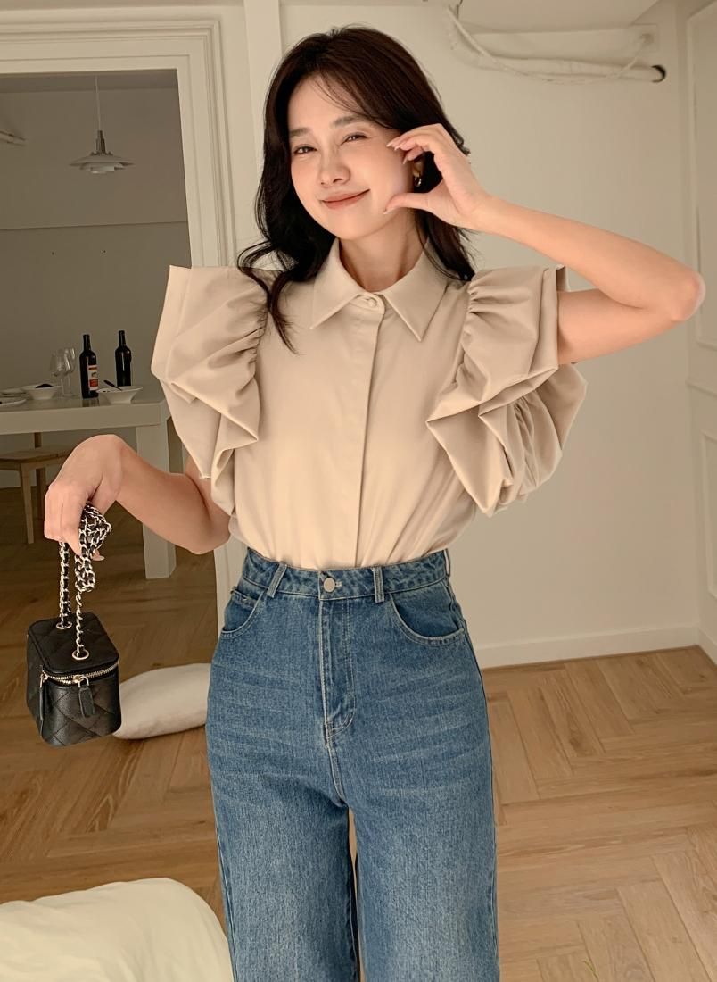 ALL COLOR】WHIP SLEEVE SHIRT TOPS - BIRTHDAY BASH
