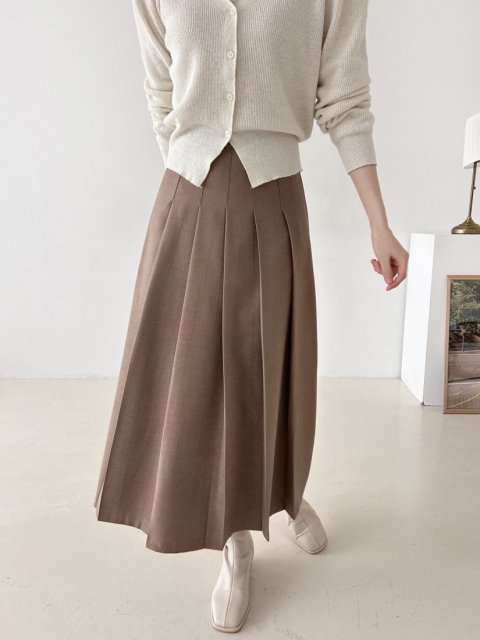 KR PLEATS LONG SKIRT