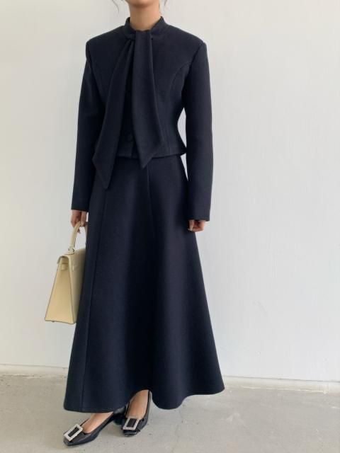 BOWTIE JACKET SKIRT SETUP