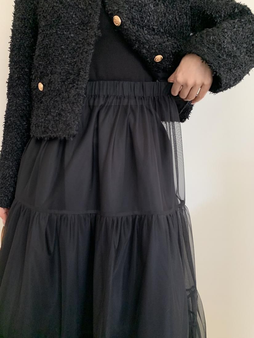 【オンラインショップ】 TULLE 2WAY SATIN BASH BIRTHDAY - SKIRT LAYERED ジャケット・アウター