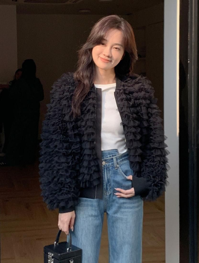 Birthday Bashフリルホワイトジャケット ADORABLE TULLE FRILL BLOUSON - BIRTHDAY BASH