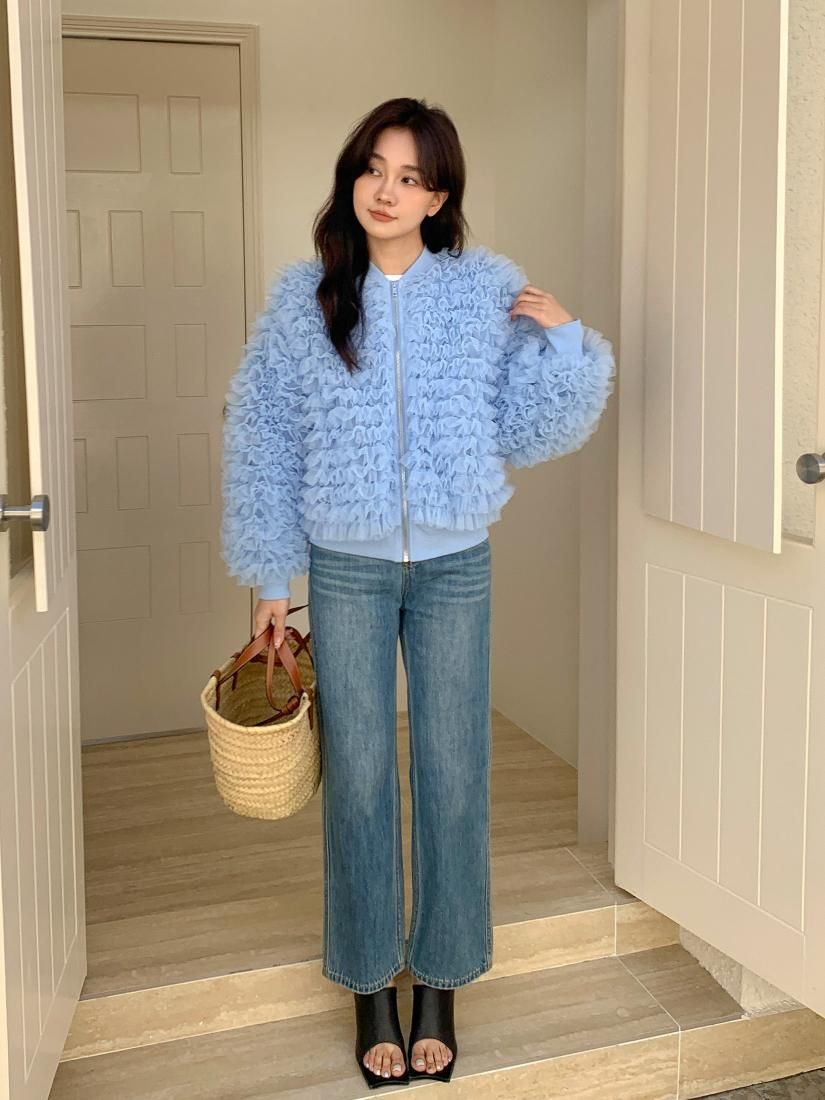 Birthday Bashフリルホワイトジャケット ADORABLE TULLE FRILL BLOUSON - BIRTHDAY BASH