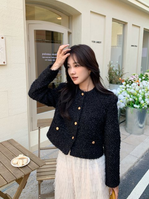 RIBBON TWEED COMPACT JACKET